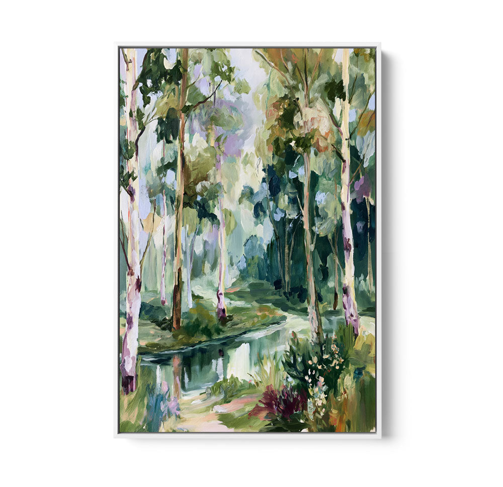 Past The Gate I by IHeartStudio - Square Australian Eucalyptus Bush Garden Nature Canvas Art Print