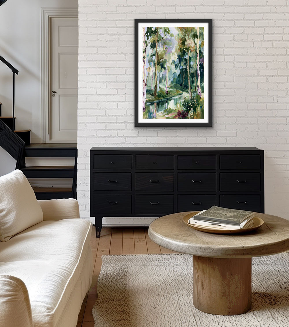 Past The Gate I by IHeartStudio - Square Australian Eucalyptus Bush Garden Nature Canvas Art Print