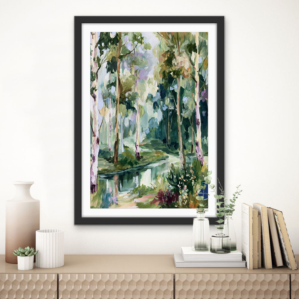 Past The Gate I by IHeartStudio - Square Australian Eucalyptus Bush Garden Nature Canvas Art Print