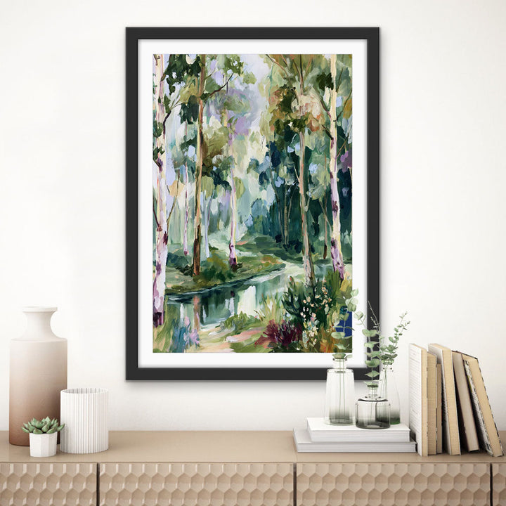 Past The Gate I by IHeartStudio - Square Australian Eucalyptus Bush Garden Nature Canvas Art Print