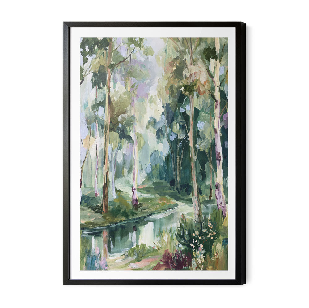 Past The Gate I by IHeartStudio - Square Australian Eucalyptus Bush Garden Nature Canvas Art Print