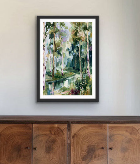 Past The Gate I by IHeartStudio - Square Australian Eucalyptus Bush Garden Nature Canvas Art Print