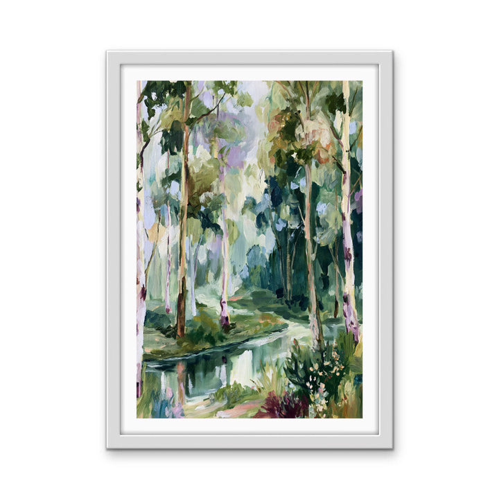 Past The Gate I by IHeartStudio - Square Australian Eucalyptus Bush Garden Nature Canvas Art Print