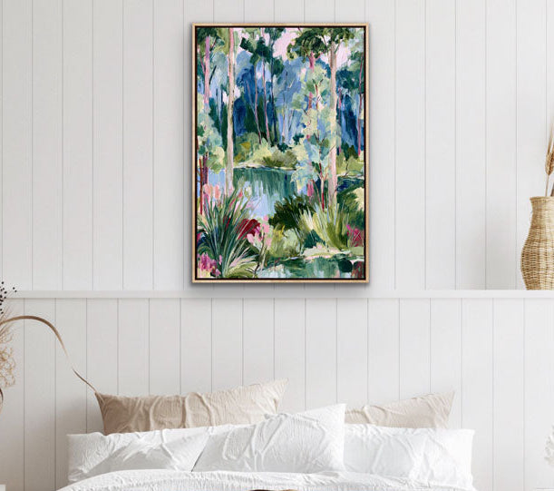 Past The Gate II by IHeartStudio - Square Australian Eucalyptus Bush Garden Nature Canvas Art Print