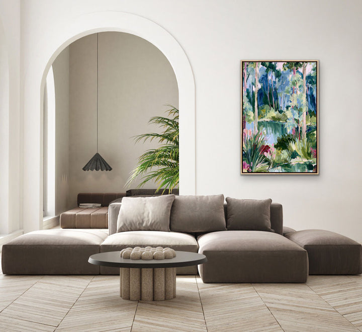 Past The Gate II by IHeartStudio - Square Australian Eucalyptus Bush Garden Nature Canvas Art Print