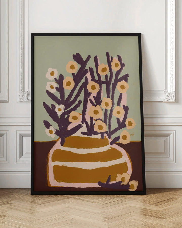Pastel Flower Impression No 6 - Stretched Canvas, Poster or Fine Art Print I Heart Wall Art