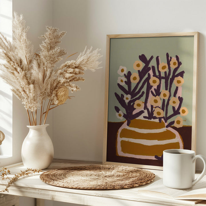 Pastel Flower Impression No 6 - Stretched Canvas, Poster or Fine Art Print I Heart Wall Art