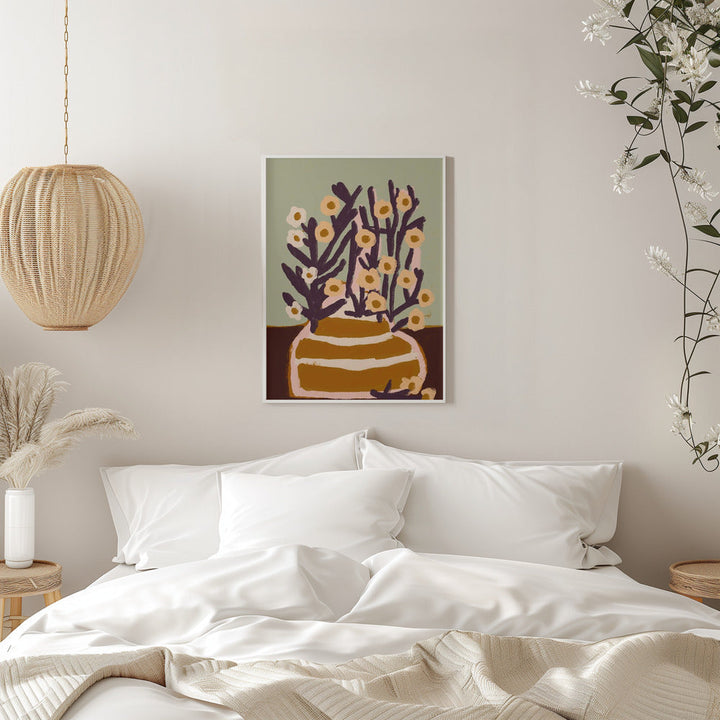 Pastel Flower Impression No 6 - Stretched Canvas, Poster or Fine Art Print I Heart Wall Art