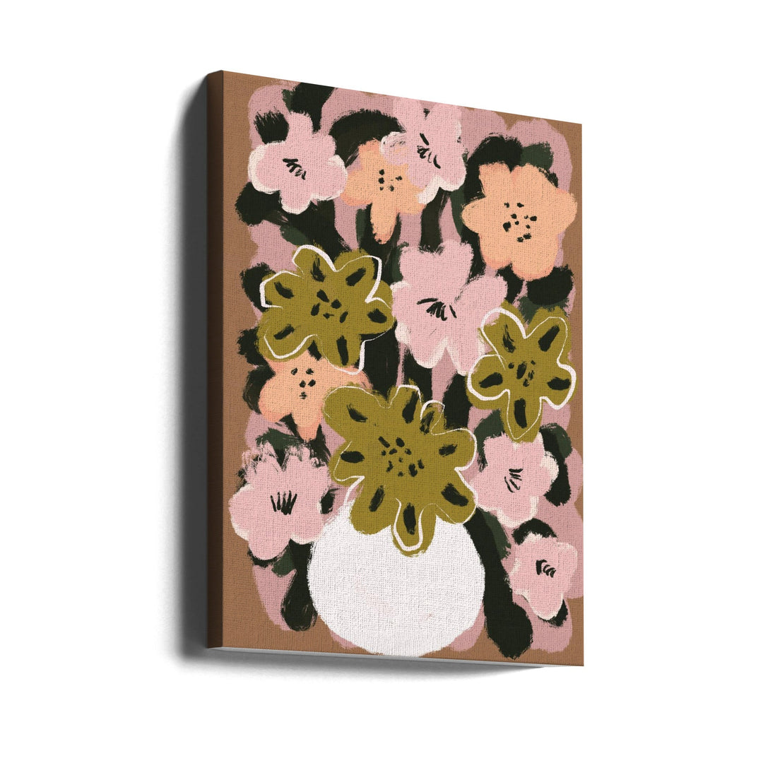 Pastel Flower Impression No 7 - Stretched Canvas, Poster or Fine Art Print I Heart Wall Art