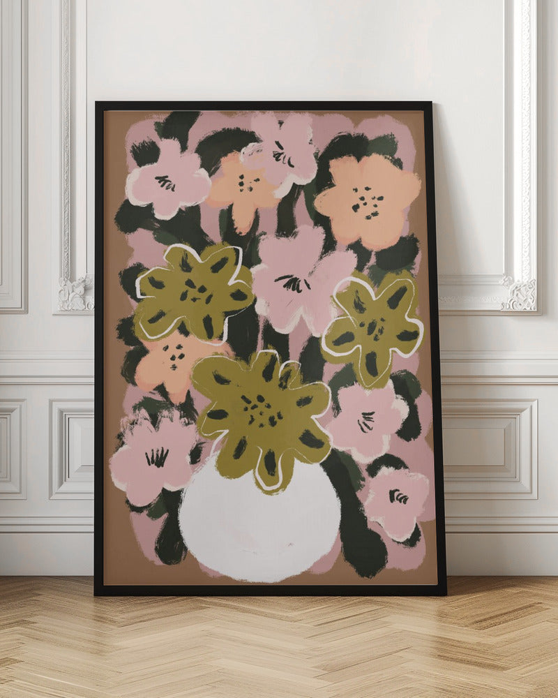 Pastel Flower Impression No 7 - Stretched Canvas, Poster or Fine Art Print I Heart Wall Art