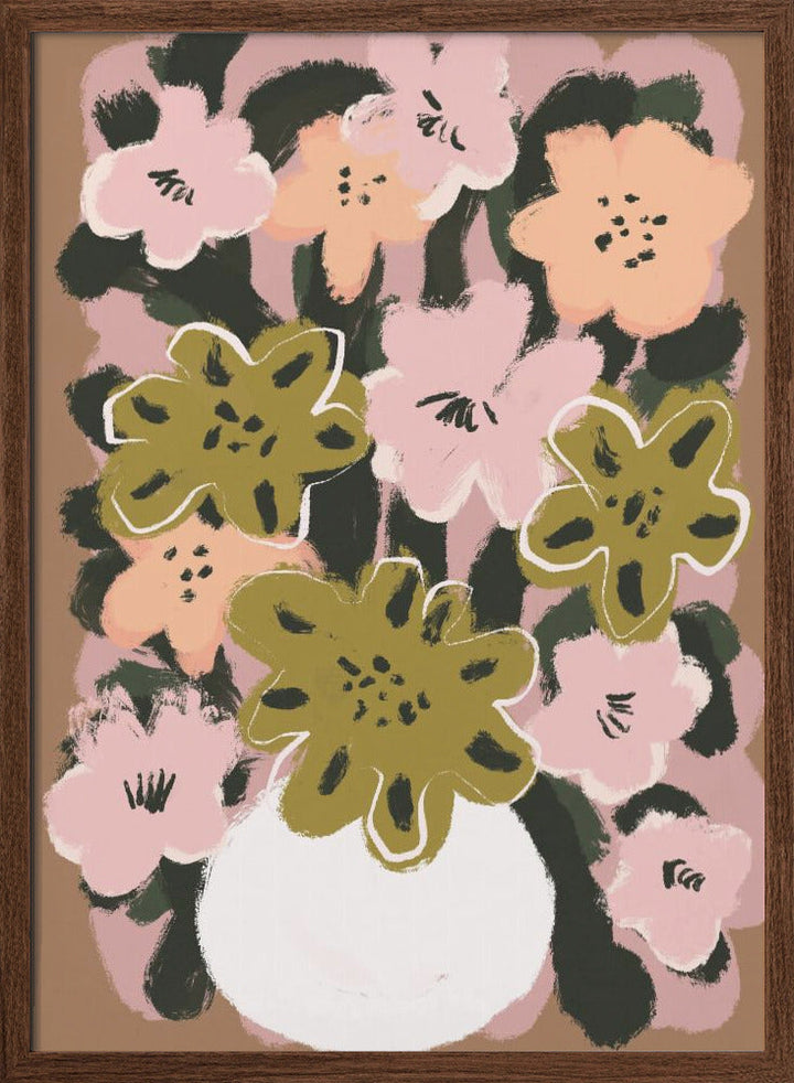 Pastel Flower Impression No 7 - Stretched Canvas, Poster or Fine Art Print I Heart Wall Art