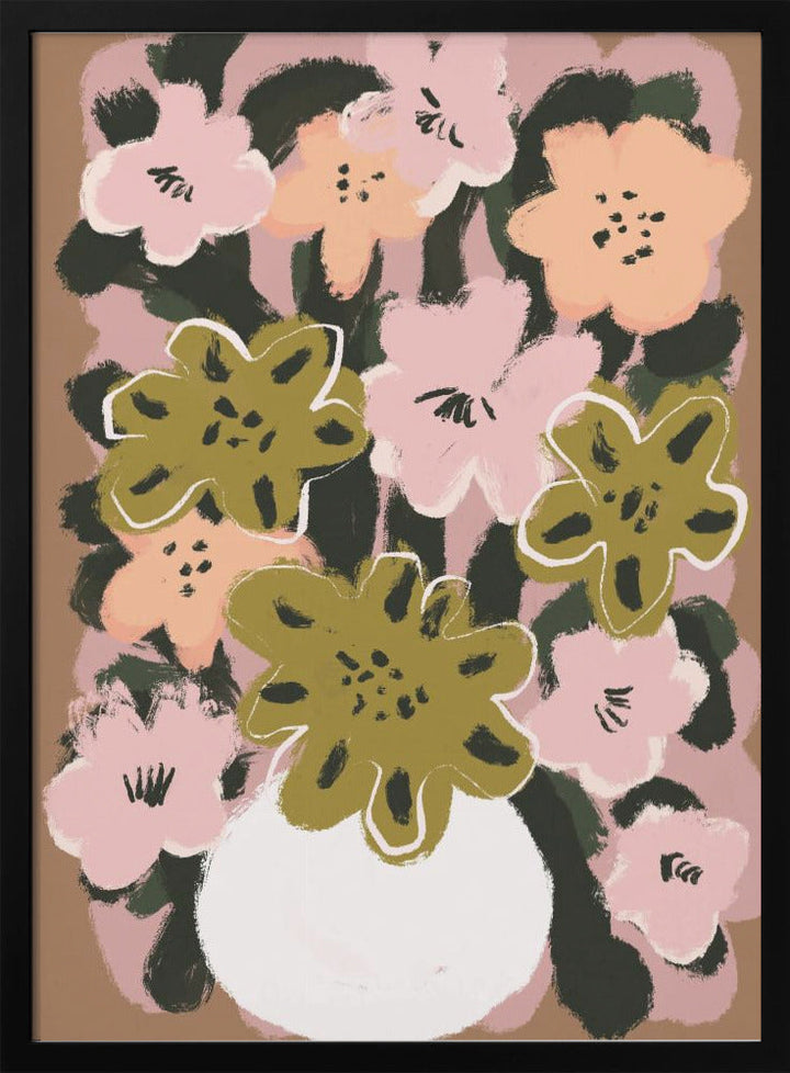 Pastel Flower Impression No 7 - Stretched Canvas, Poster or Fine Art Print I Heart Wall Art