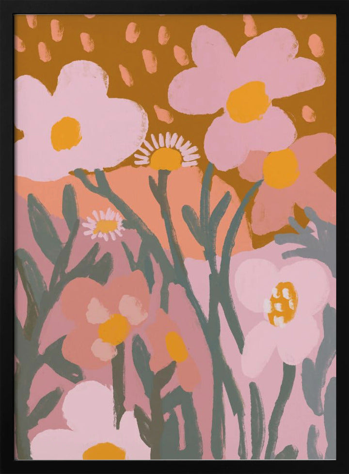 Pastel Flower Impression No 7 - Stretched Canvas, Poster or Fine Art Print I Heart Wall Art