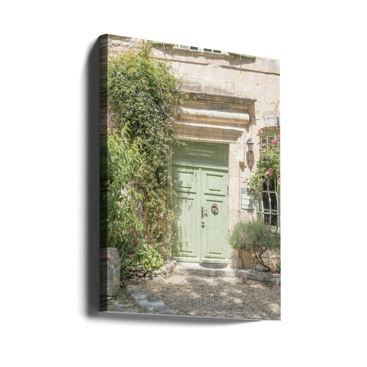 Pastel Green Door - Stretched Canvas, Poster or Fine Art Print I Heart Wall Art