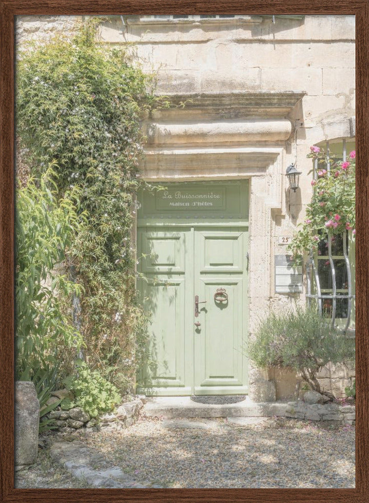 Pastel Green Door - Stretched Canvas, Poster or Fine Art Print I Heart Wall Art
