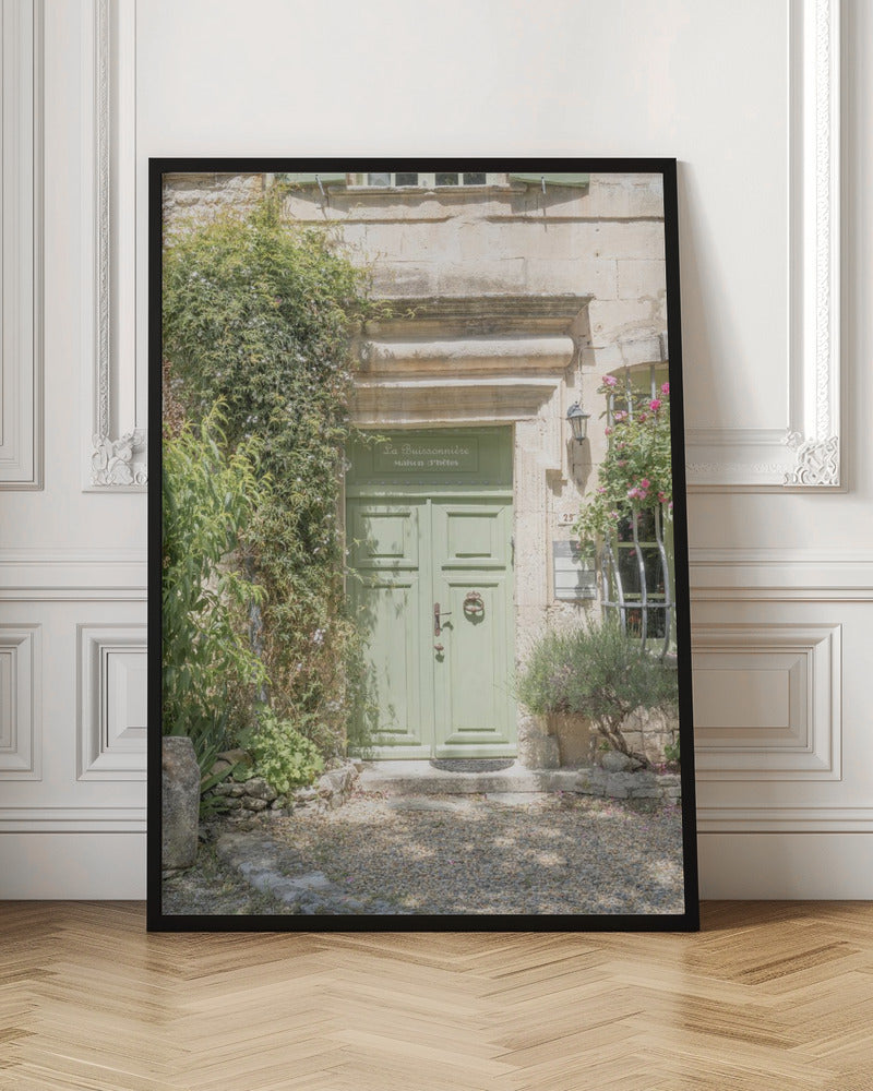 Pastel Green Door - Stretched Canvas, Poster or Fine Art Print I Heart Wall Art