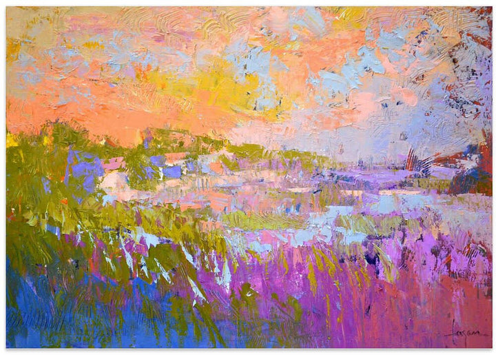 Pastel Horizons - Stretched Canvas, Poster or Fine Art Print - I Heart Wall Art - Poster Print, Canvas Print or Framed Art Print
