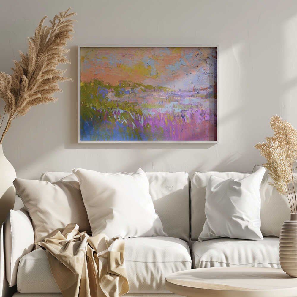 Pastel Horizons - Stretched Canvas, Poster or Fine Art Print - I Heart Wall Art - Poster Print, Canvas Print or Framed Art Print