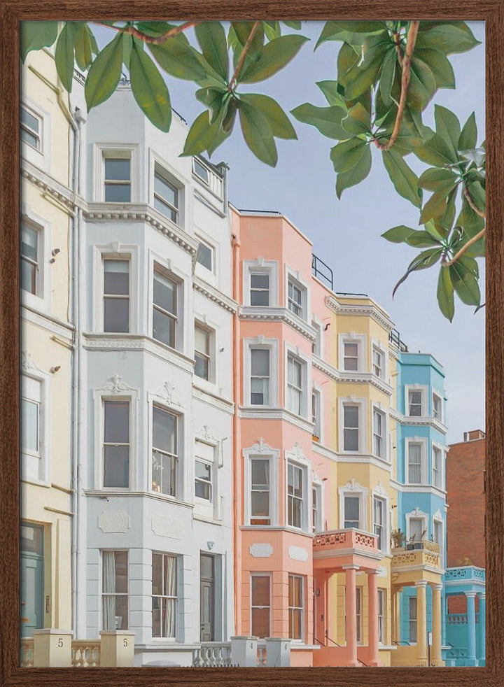 Pastel Houses - Stretched Canvas, Poster or Fine Art Print I Heart Wall Art