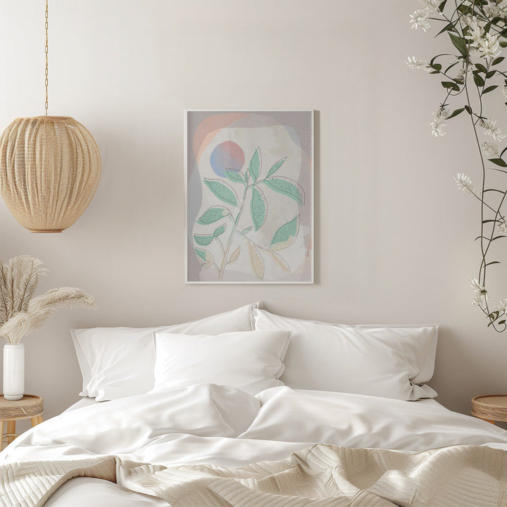Pastel Leaves - Stretched Canvas, Poster or Fine Art Print I Heart Wall Art