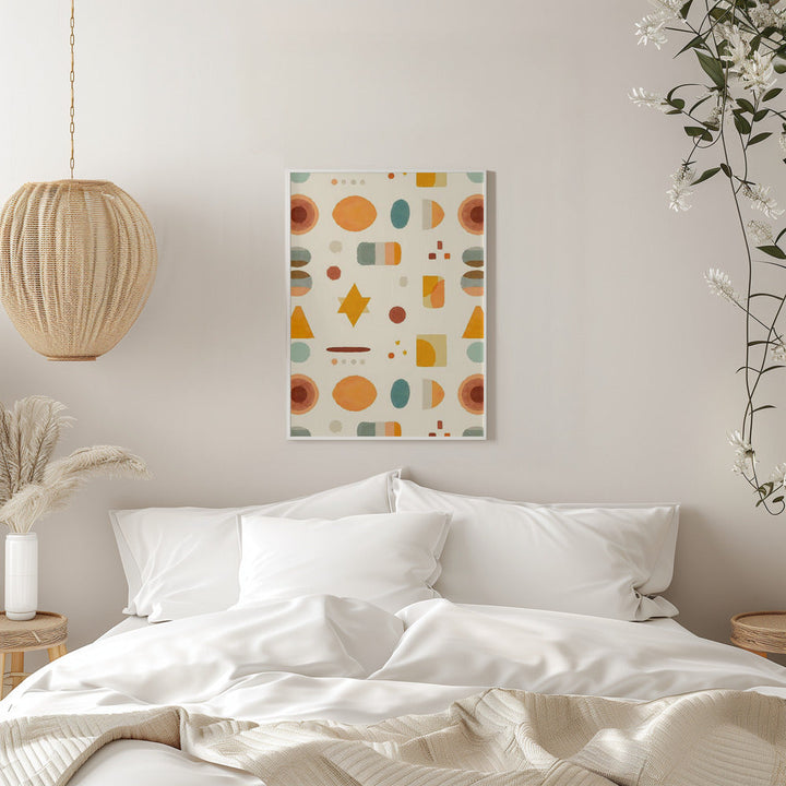 Pastel Minimalist Watercolor Shapes - Stretched Canvas, Poster or Fine Art Print I Heart Wall Art