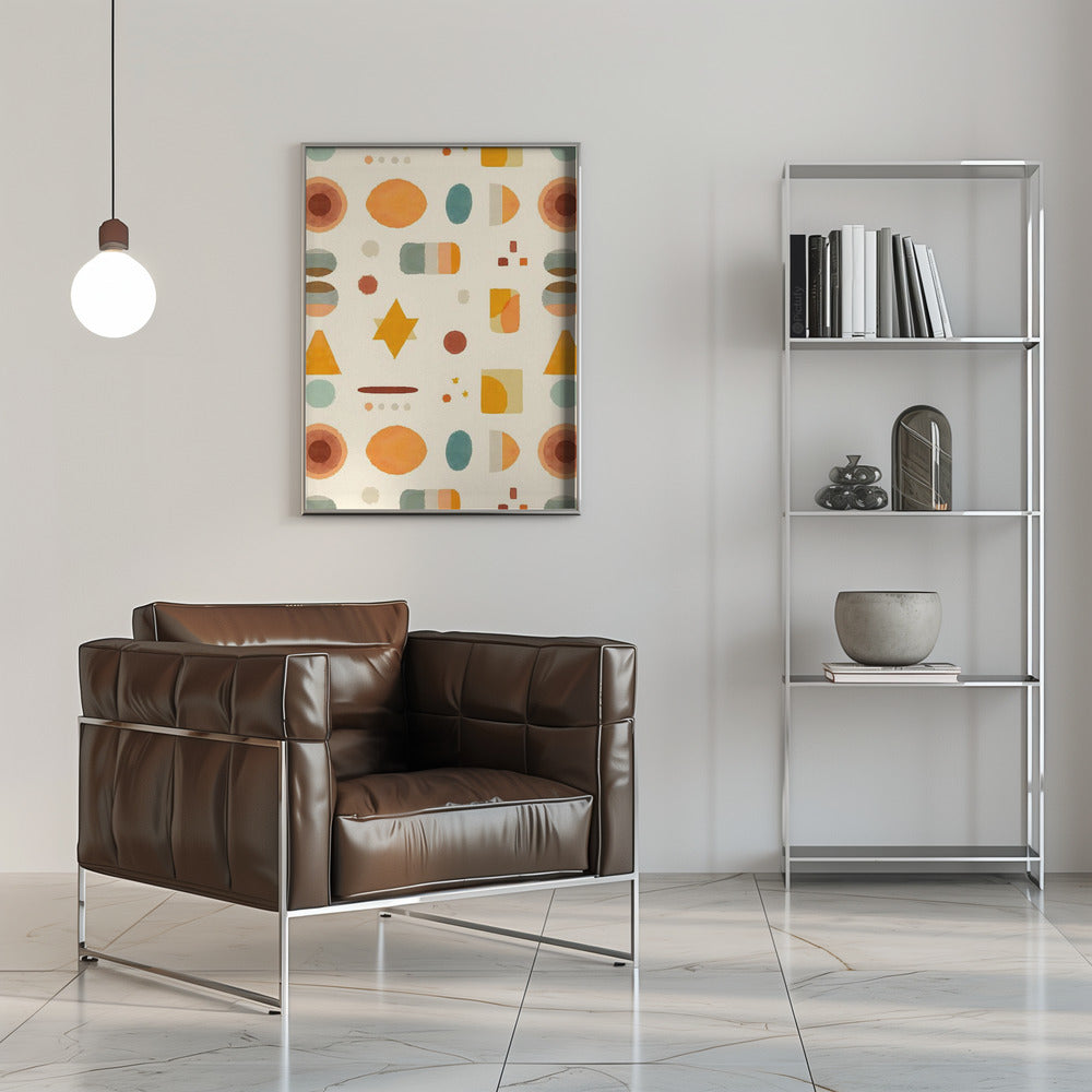 Pastel Minimalist Watercolor Shapes - Stretched Canvas, Poster or Fine Art Print I Heart Wall Art