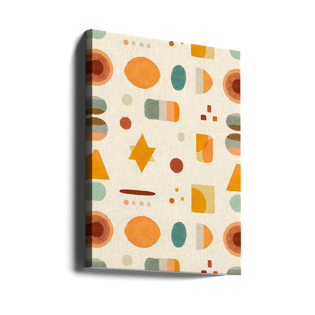 Pastel Minimalist Watercolor Shapes - Stretched Canvas, Poster or Fine Art Print I Heart Wall Art