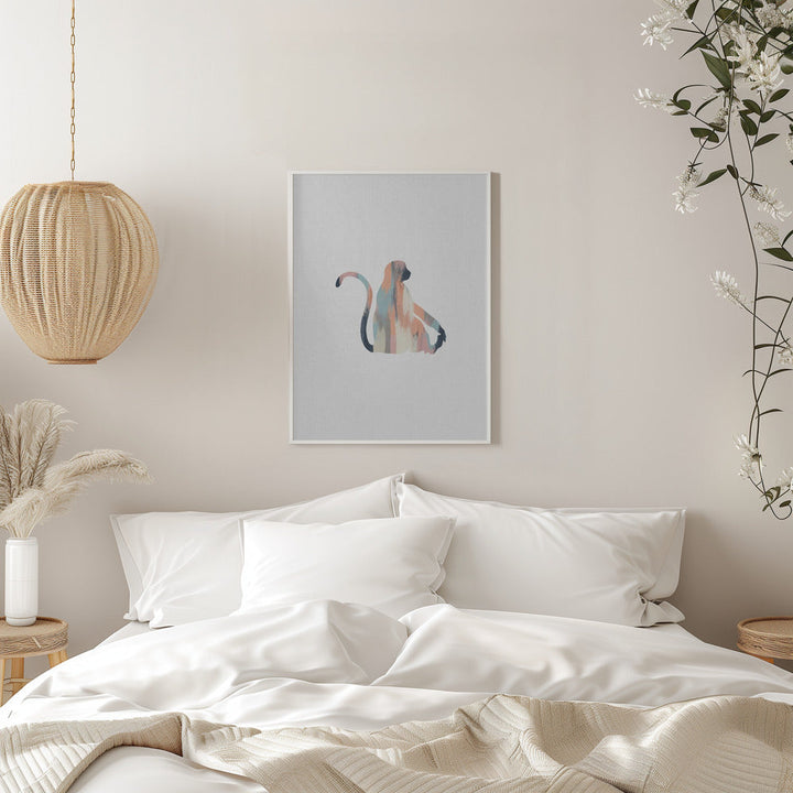 Pastel Monkey - Stretched Canvas, Poster or Fine Art Print I Heart Wall Art