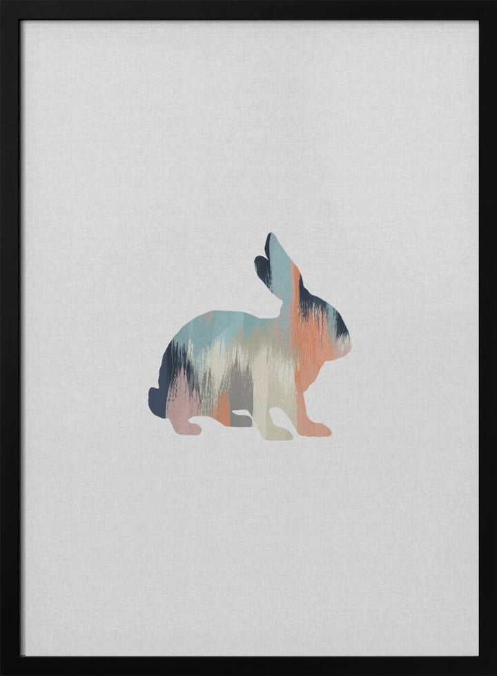 Pastel Rabbit - Stretched Canvas, Poster or Fine Art Print I Heart Wall Art