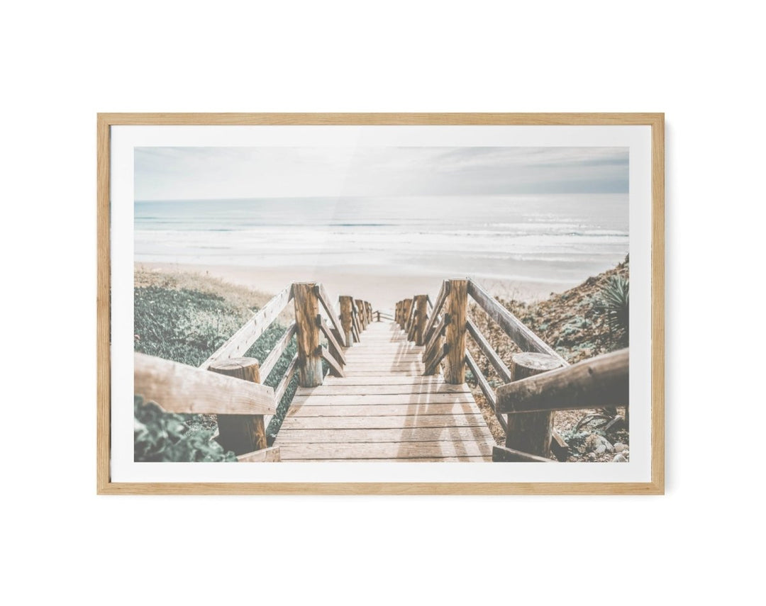 Path To The Beach - Photographic Art Print of Steps To The Beach - I Heart Wall Art - Poster Print, Canvas Print or Framed Art Print