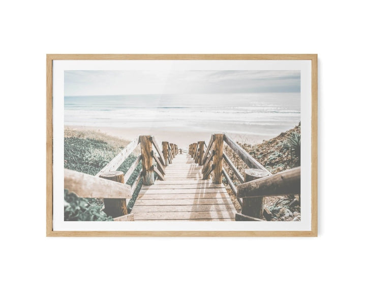 Path To The Beach - Photographic Art Print of Steps To The Beach - I Heart Wall Art - Poster Print, Canvas Print or Framed Art Print