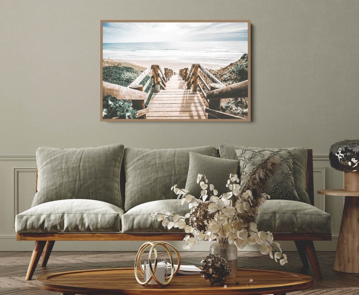 Path To The Beach - Photographic Art Print of Steps To The Beach - I Heart Wall Art - Poster Print, Canvas Print or Framed Art Print