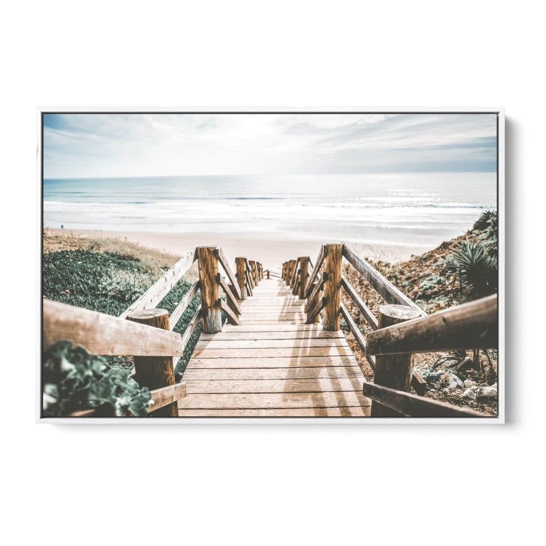 Path To The Beach - Photographic Art Print of Steps To The Beach - I Heart Wall Art - Poster Print, Canvas Print or Framed Art Print