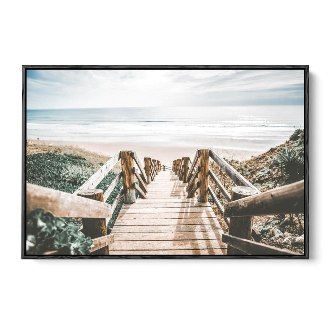 Path To The Beach - Photographic Art Print of Steps To The Beach - I Heart Wall Art - Poster Print, Canvas Print or Framed Art Print