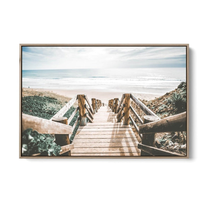 Path To The Beach - Photographic Art Print of Steps To The Beach - I Heart Wall Art - Poster Print, Canvas Print or Framed Art Print