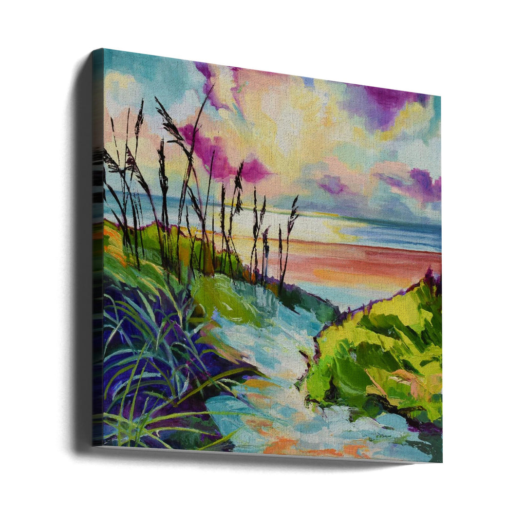 Path To the Ocean - Square Stretched Canvas, Poster or Fine Art Print I Heart Wall Art