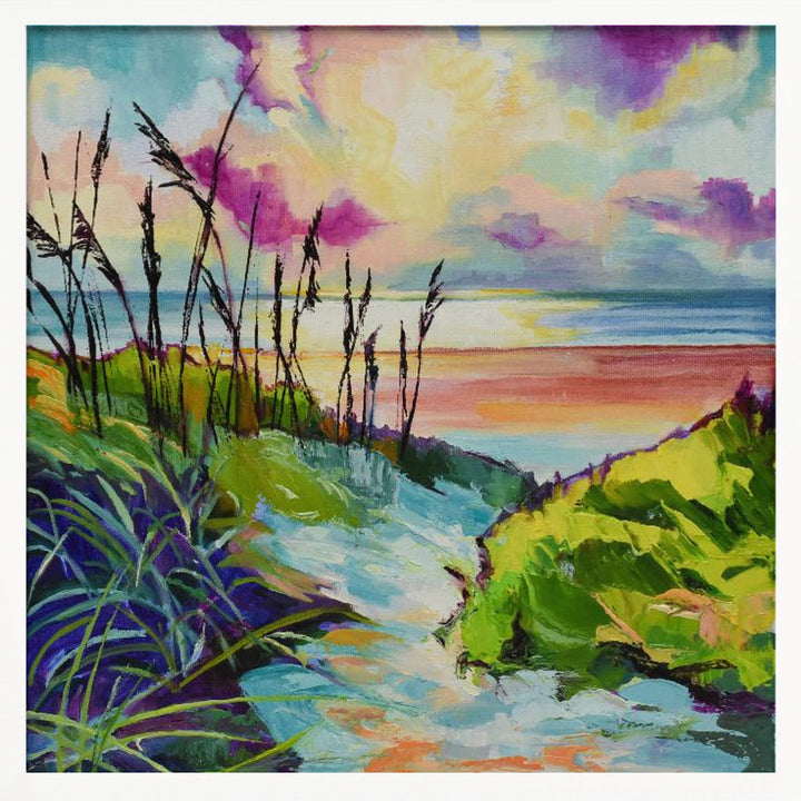 Path To the Ocean - Square Stretched Canvas, Poster or Fine Art Print I Heart Wall Art