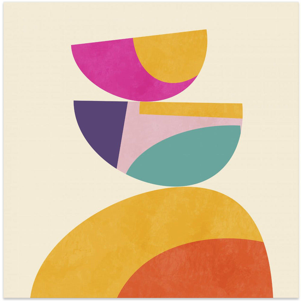 Pattern3 Mid Bunt 4 - Square Stretched Canvas, Poster or Fine Art Print I Heart Wall Art