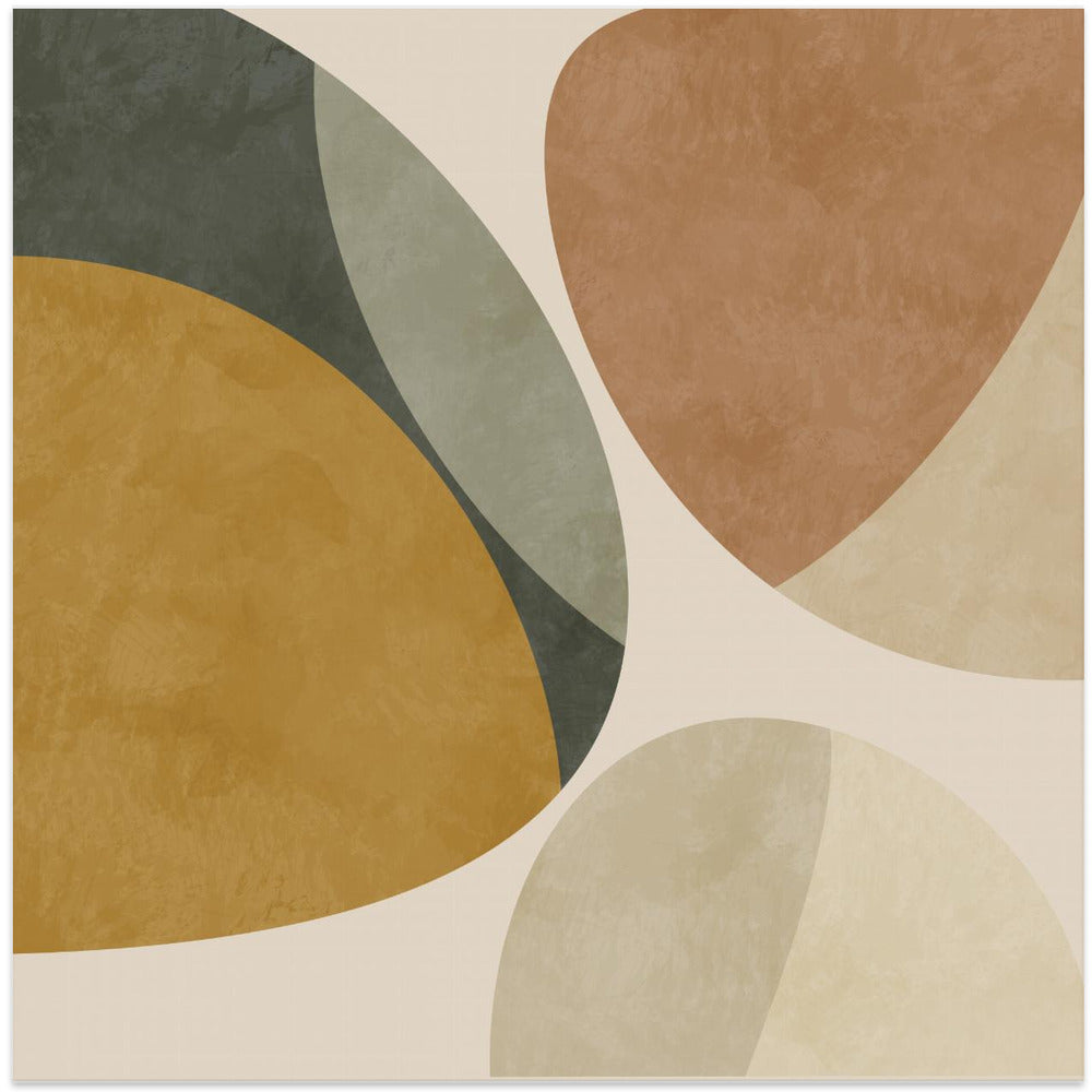 Pattern3 Mid Earth 2 - Square Stretched Canvas, Poster or Fine Art Print I Heart Wall Art