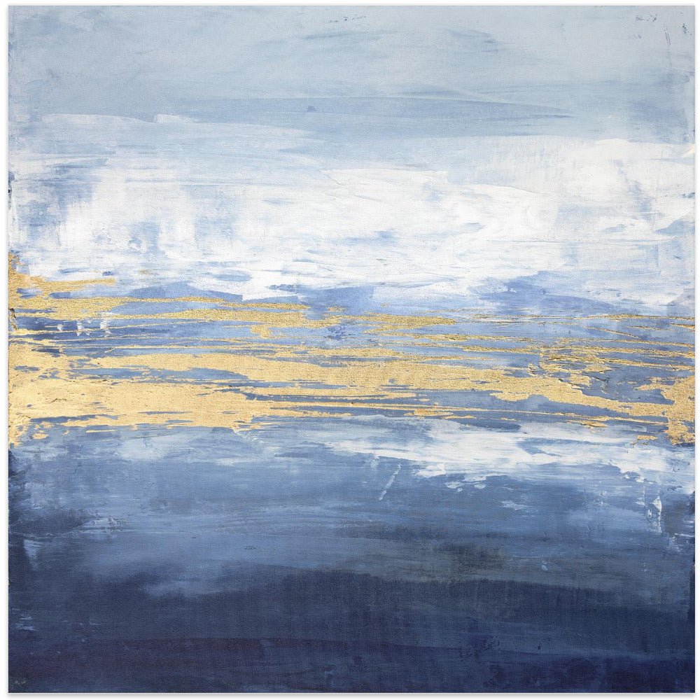 Peaceful Golden Horizon - Square Stretched Canvas, Poster or Fine Art Print - I Heart Wall Art - Poster Print, Canvas Print or Framed Art Print