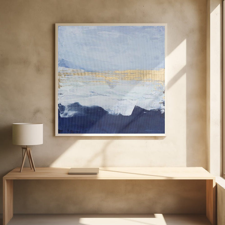 Peaceful Golden Horizon - Square Stretched Canvas, Poster or Fine Art Print - I Heart Wall Art - Poster Print, Canvas Print or Framed Art Print