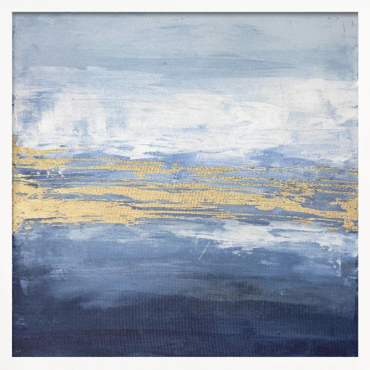 Peaceful Golden Horizon - Square Stretched Canvas, Poster or Fine Art Print - I Heart Wall Art - Poster Print, Canvas Print or Framed Art Print