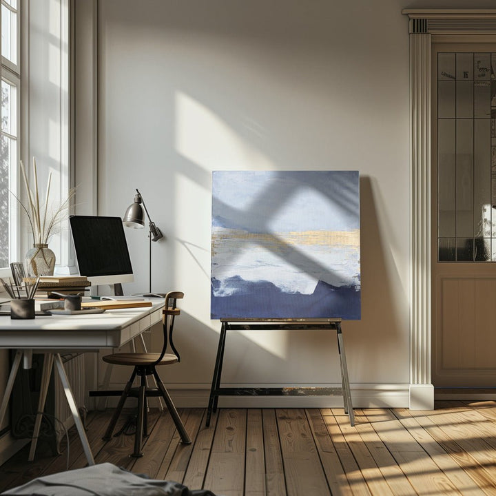 Peaceful Golden Horizon - Square Stretched Canvas, Poster or Fine Art Print - I Heart Wall Art - Poster Print, Canvas Print or Framed Art Print