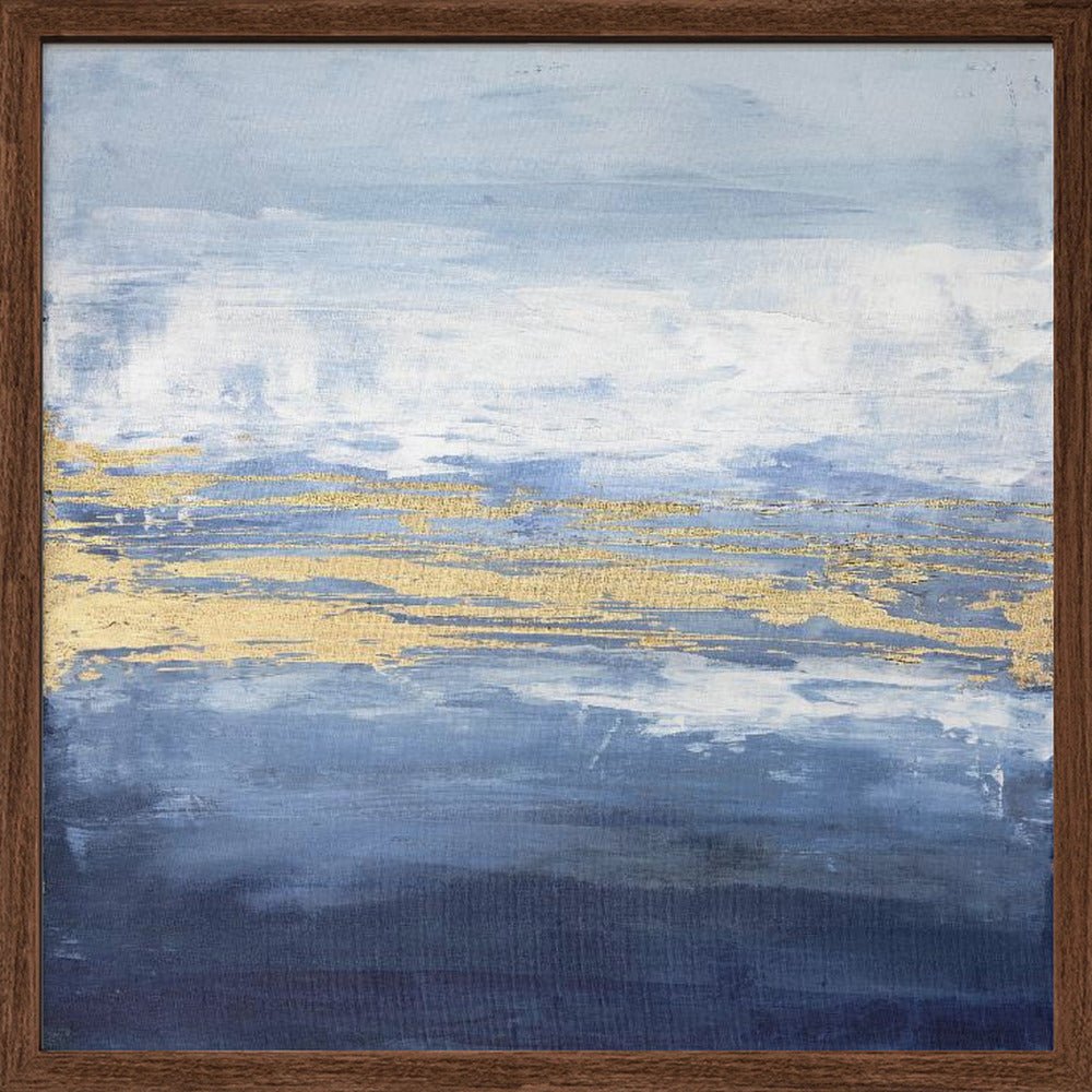 Peaceful Golden Horizon - Square Stretched Canvas, Poster or Fine Art Print - I Heart Wall Art - Poster Print, Canvas Print or Framed Art Print