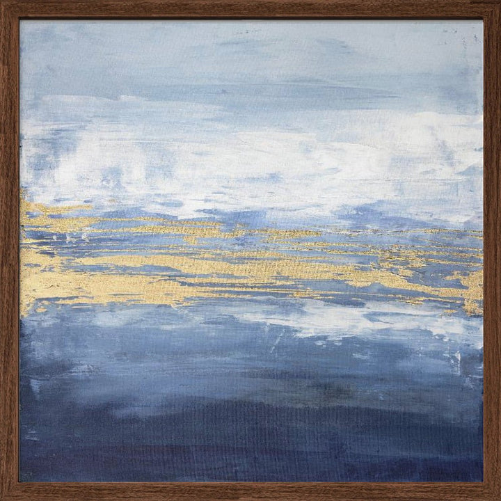 Peaceful Golden Horizon - Square Stretched Canvas, Poster or Fine Art Print - I Heart Wall Art - Poster Print, Canvas Print or Framed Art Print