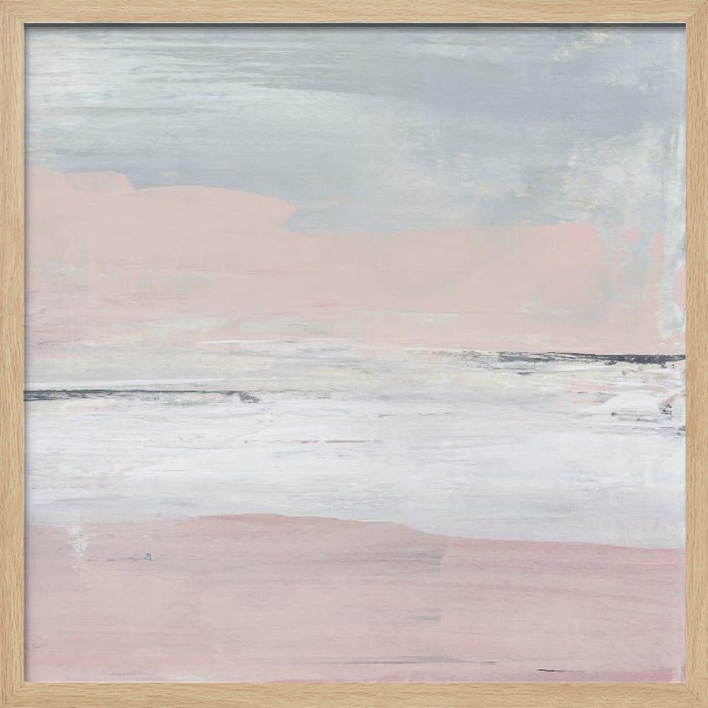 Peaceful Pastel Horizon - Square Stretched Canvas, Poster or Fine Art Print - I Heart Wall Art - Poster Print, Canvas Print or Framed Art Print