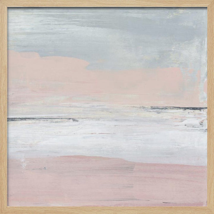 Peaceful Pastel Horizon - Square Stretched Canvas, Poster or Fine Art Print - I Heart Wall Art - Poster Print, Canvas Print or Framed Art Print