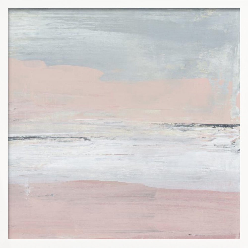 Peaceful Pastel Horizon - Square Stretched Canvas, Poster or Fine Art Print - I Heart Wall Art - Poster Print, Canvas Print or Framed Art Print
