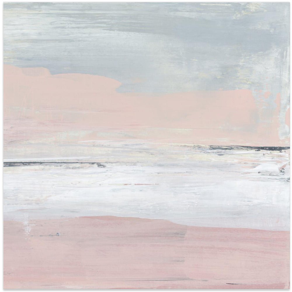 Peaceful Pastel Horizon - Square Stretched Canvas, Poster or Fine Art Print - I Heart Wall Art - Poster Print, Canvas Print or Framed Art Print