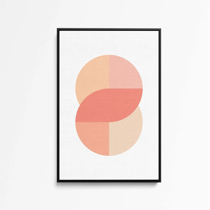Peach 41 - Pastel Geometric Stretched Canvas Print or Framed Fine Art Print - Artwork I Heart Wall Art Australia